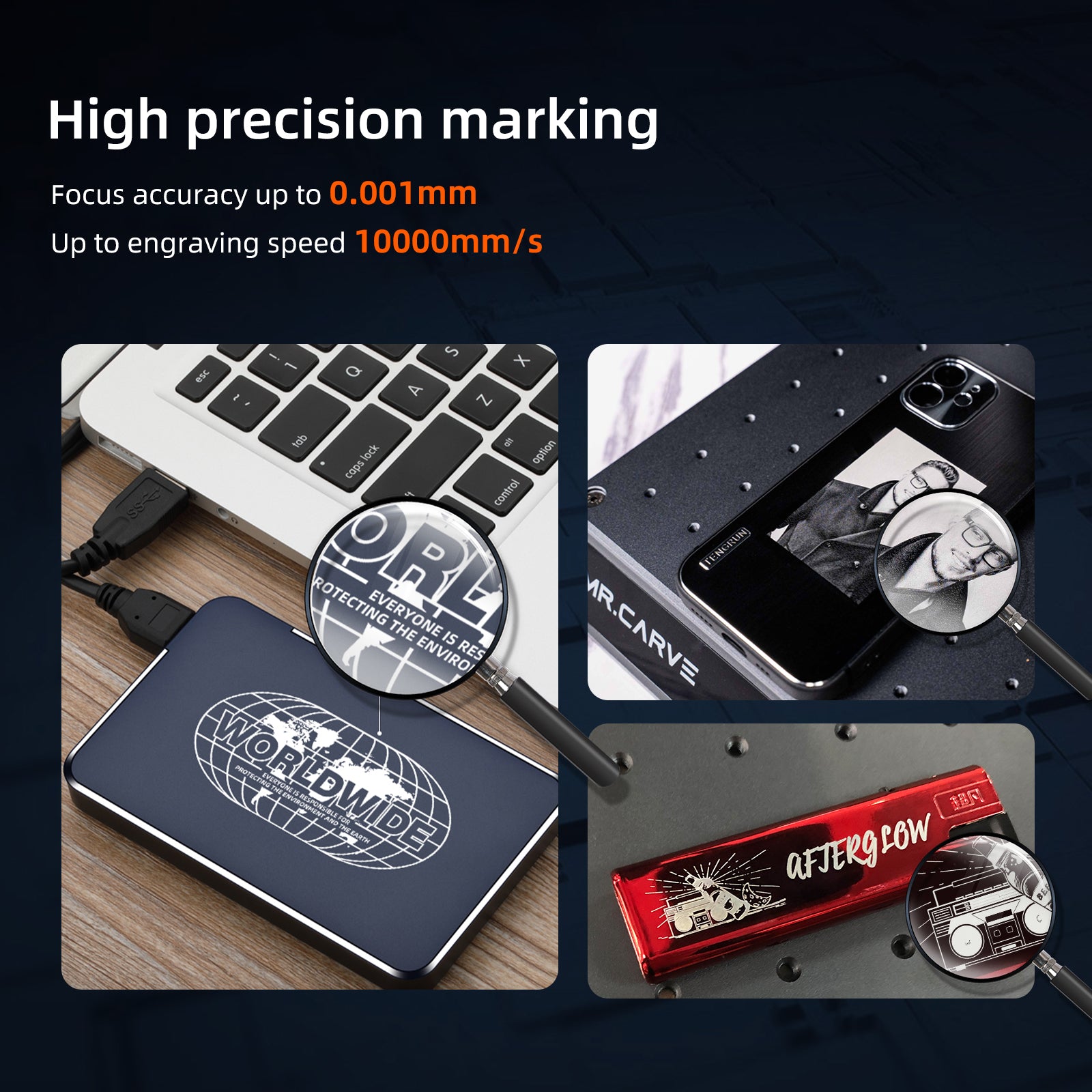 MR.CARVE M1 Pro Portable Fiber Laser Marking Machine