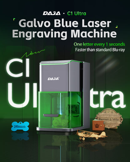 DAJA C1 Ultra Compact Blue Laser Engraver with High-Speed Galvo