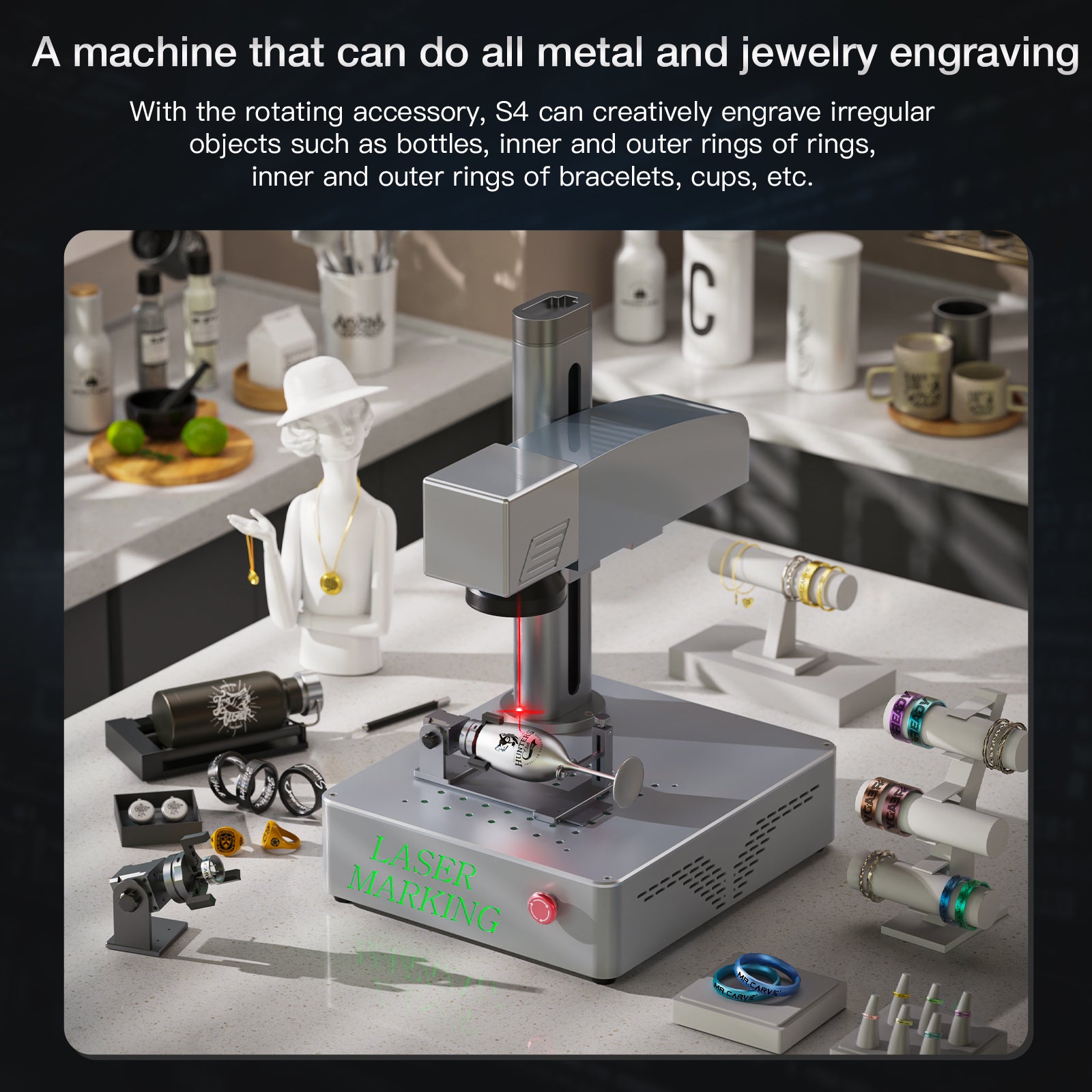 DAJA S4 High Precision Fiber Laser Marking Machine