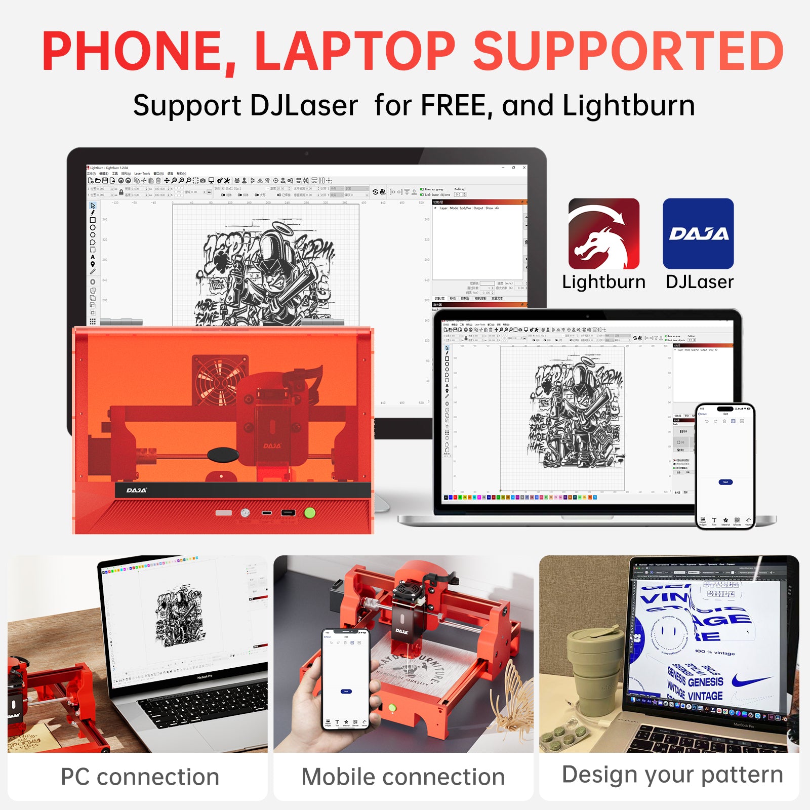 DAJA A7 Pro Enclosed Mini Laser Engraving Machine