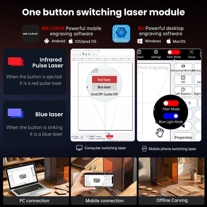 DAJA M6 All-in-one Fiber & Diode Dual laser Engraver