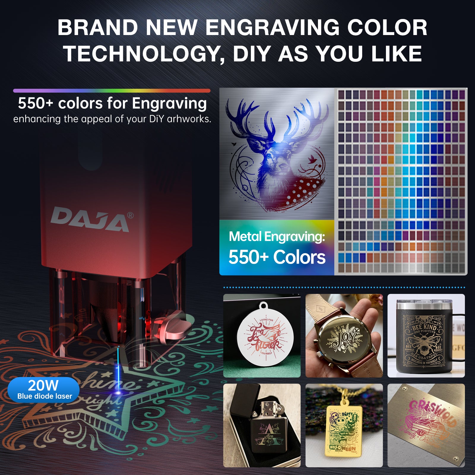 DAJA A6 Pro Enclosed Small Laser Engraving Machine