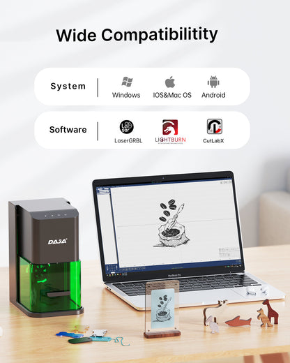DAJA C1 Ultra Compact Blue Laser Engraver with High-Speed Galvo