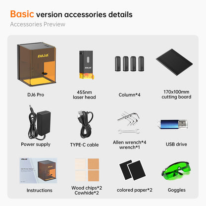 DAJA DJ6 Pro Enclosed Portable laser Engraving Machine